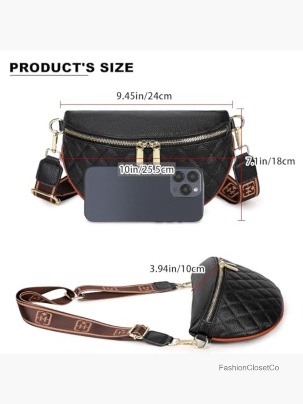 Genuine Leather Crossbody Sling Bag Fanny Pack Anti Theft Travel Purse - Picture 4 of 7